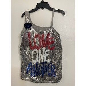 Justice girls size 20 Top 4th of July tank top summer